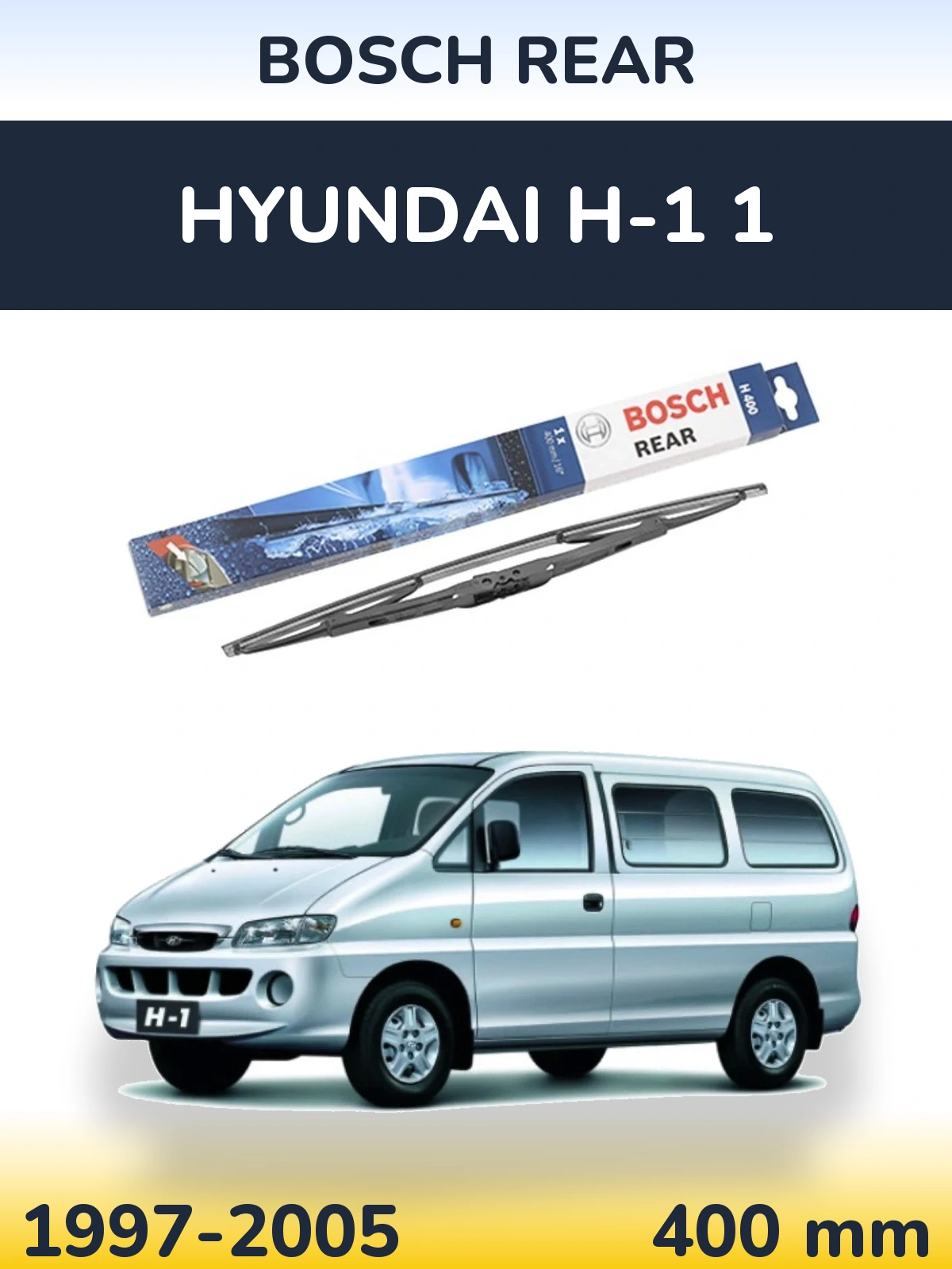Zadní stěrač BOSCH Rear 400 mm pro Hyundai H-1 1 1997-2005