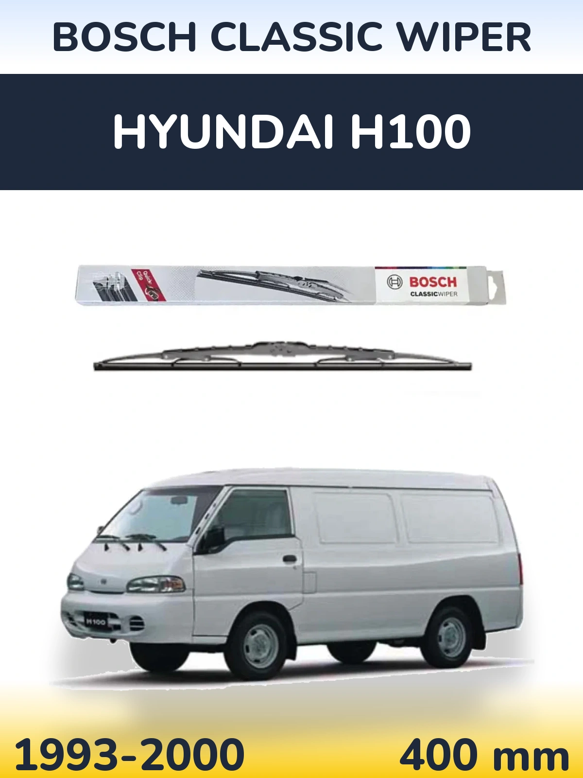 Zadní stěrač BOSCH Classic Wiper 400 mm pro Hyundai H100 1993-2000