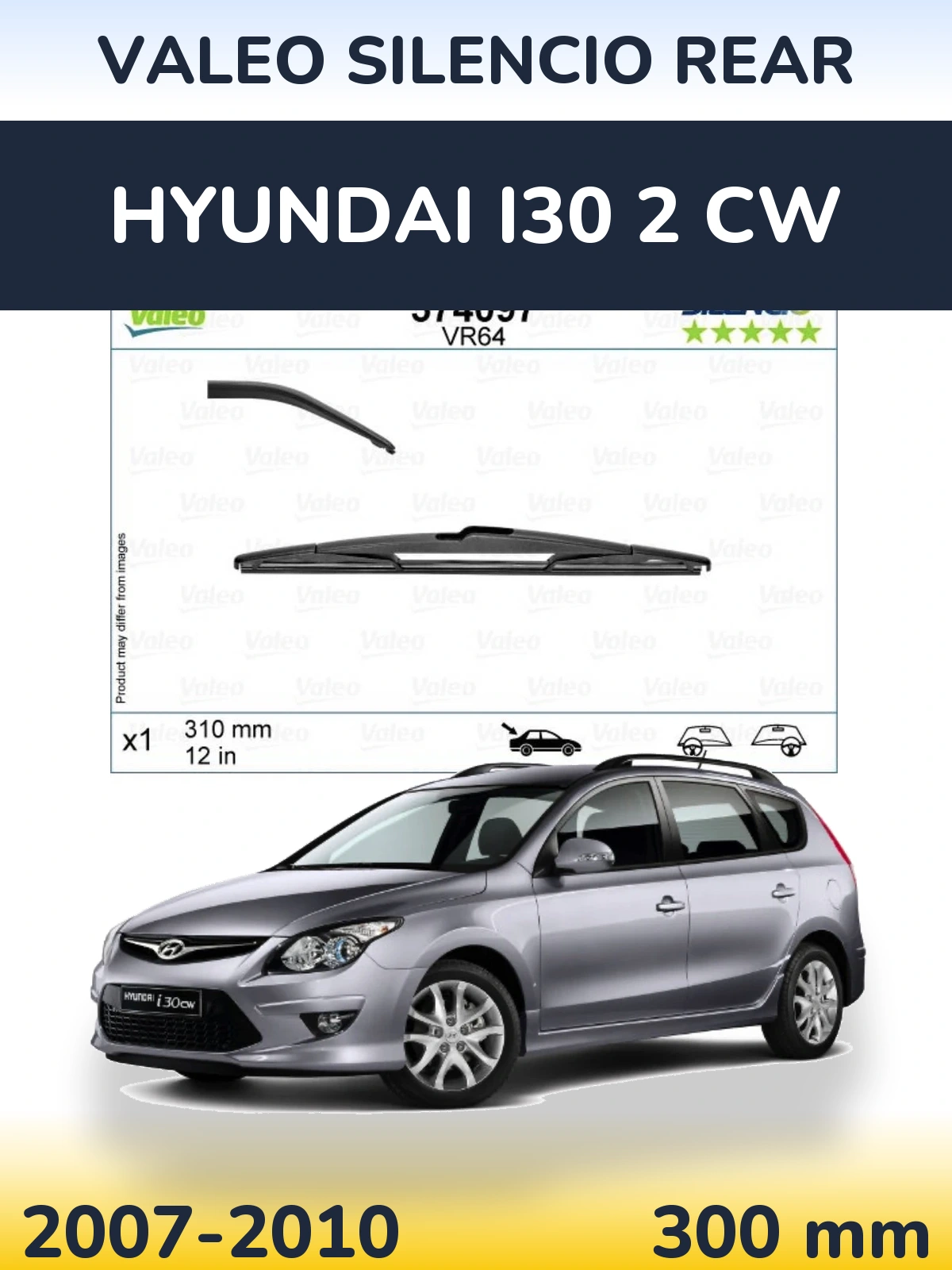 Zadní stěrač Valeo Silencio Rear 310 mm pro Hyundai i30 2 CW 2007-2010