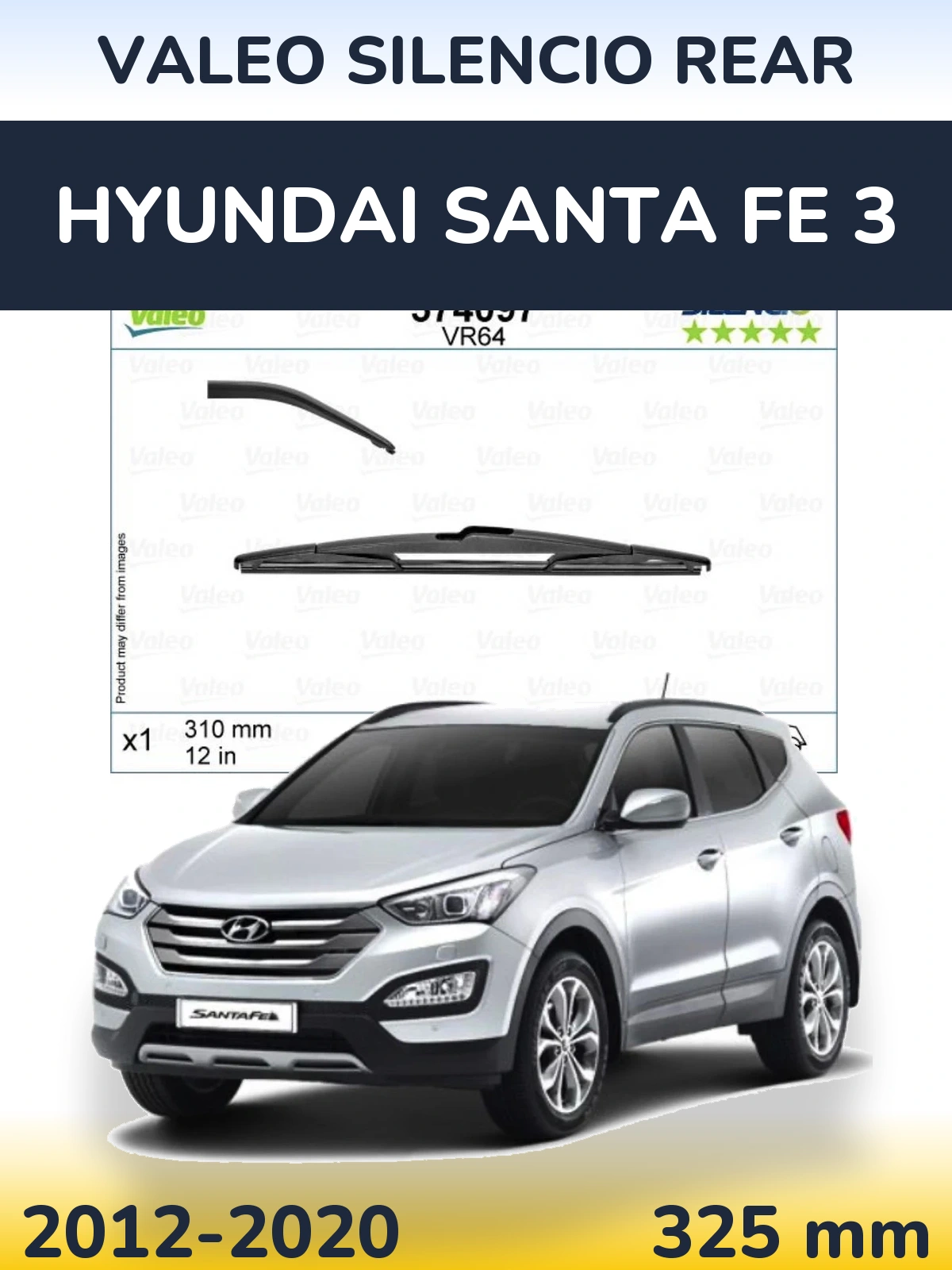 Zadní stěrač Valeo Silencio Rear 310 mm pro Hyundai Santa Fe 3 2012-2020
