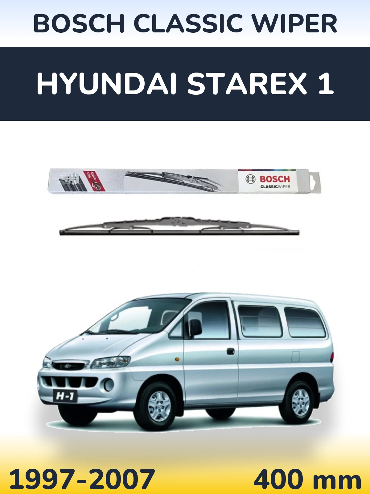 Zadní stěrač BOSCH Classic Wiper 400 mm pro Hyundai Starex 1 1997-2007