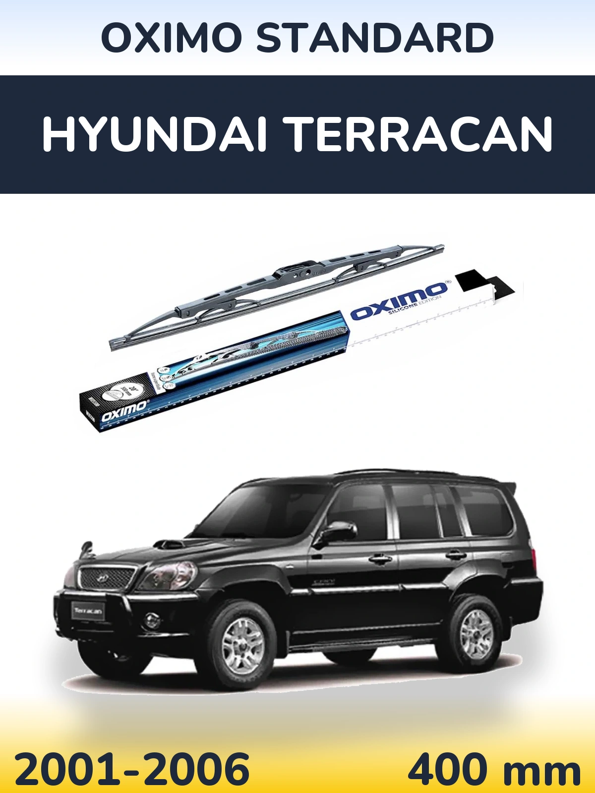 Zadní stěrač Oximo Standard 400 mm pro Hyundai Terracan 2001-2006
