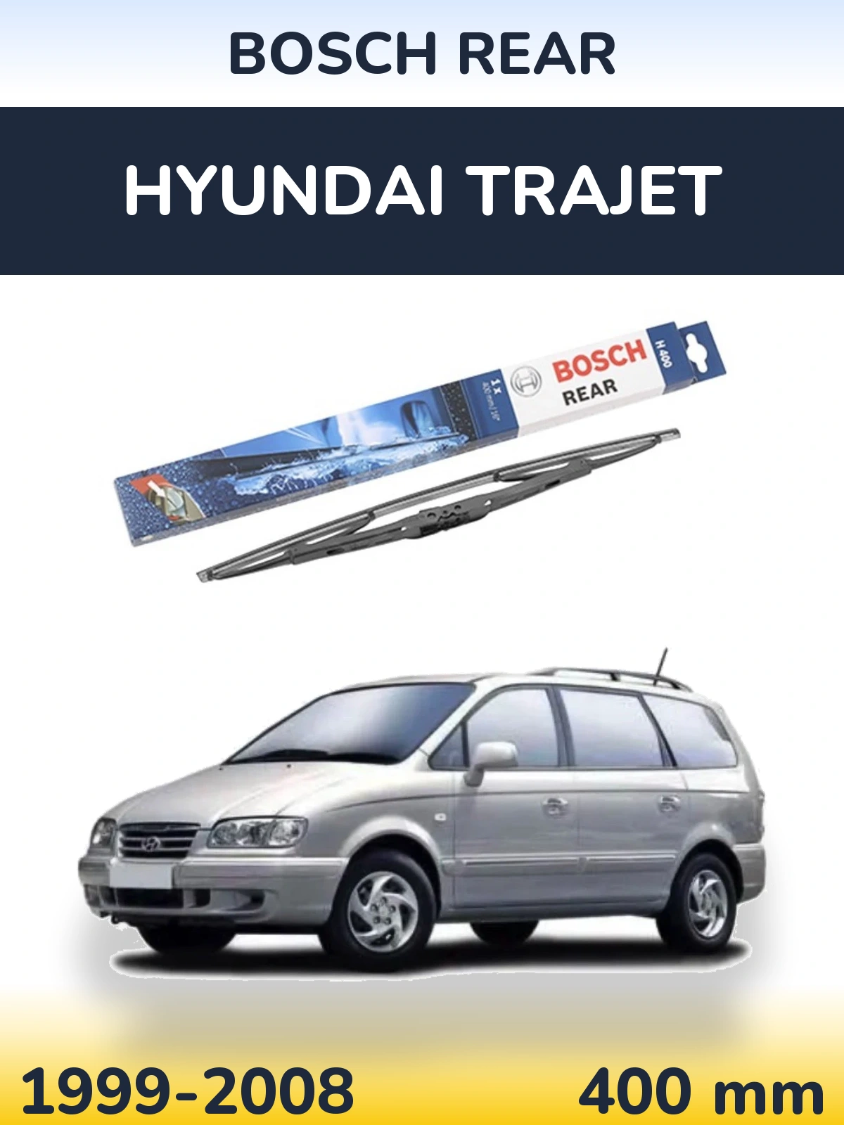 Zadní stěrač BOSCH Rear 400 mm pro Hyundai Trajet 1999-2008