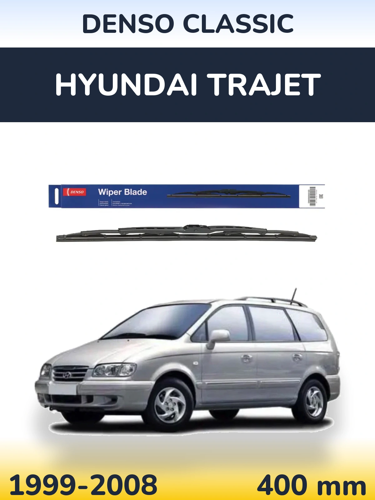 Zadní stěrač Denso Classic 400 mm pro Hyundai Trajet 1999-2008