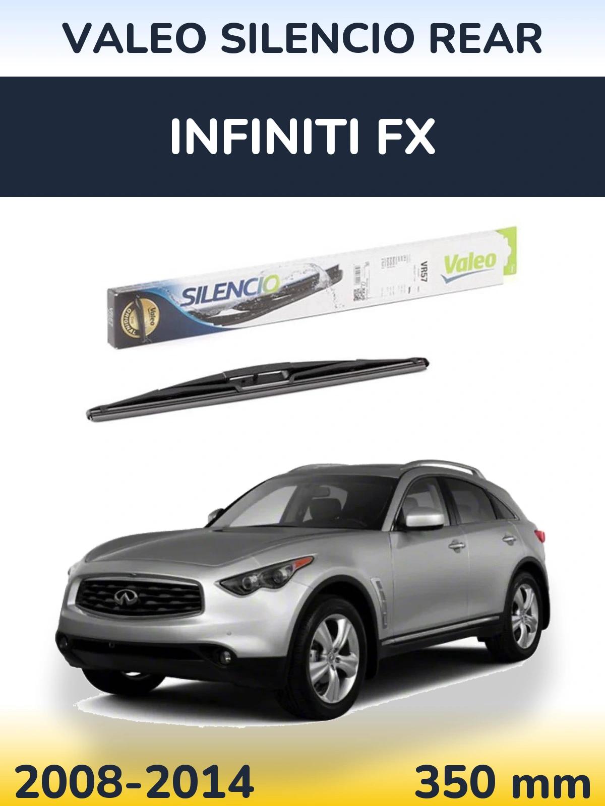 Zadní stěrač Valeo Silencio Rear 345 mm pro Infiniti FX 2008-2014