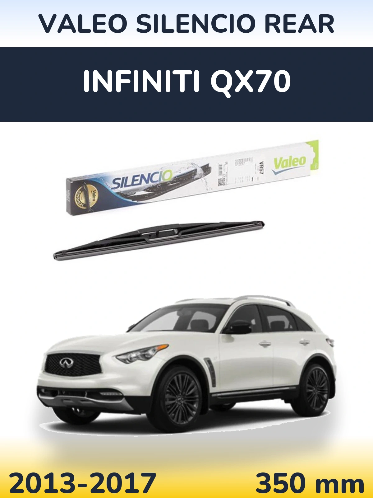 Zadní stěrač Valeo Silencio Rear 345 mm pro Infiniti QX70 2013-2017
