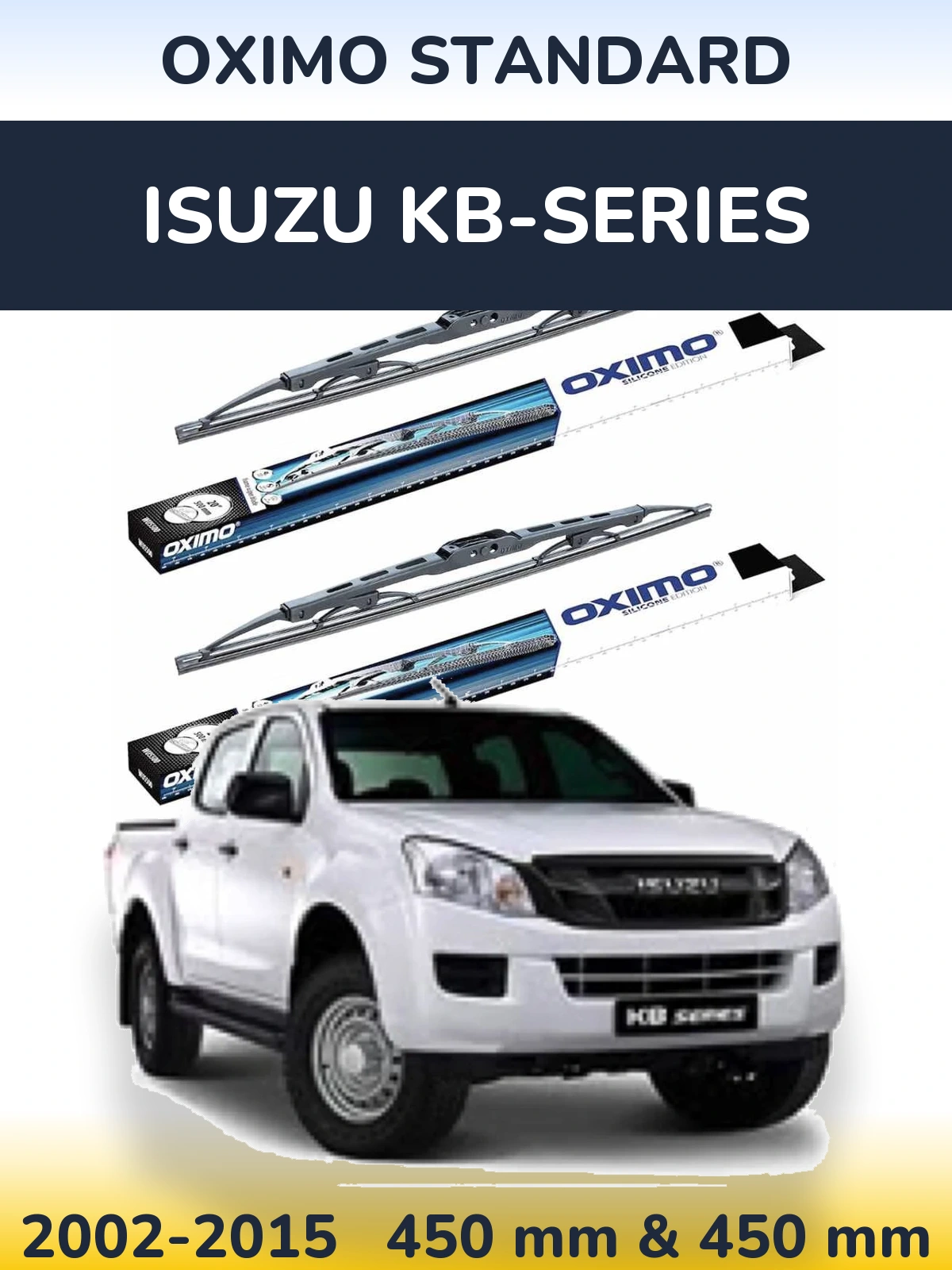Sada předních stěračů Oximo Standard 450 a 450 mm pro Isuzu KB-Series 2002-2015