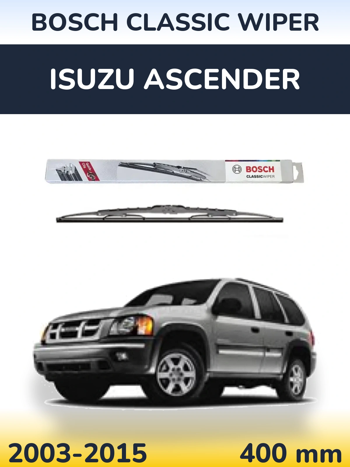 Zadní stěrač BOSCH Classic Wiper 400 mm pro Isuzu Ascender 2003-2015