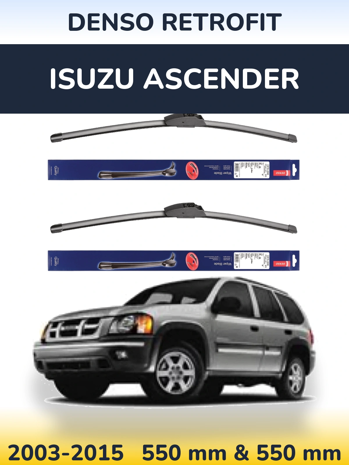 Комплект передніх щіток Denso Retrofit 550 & 550 мм для Isuzu Ascender 2003-2015