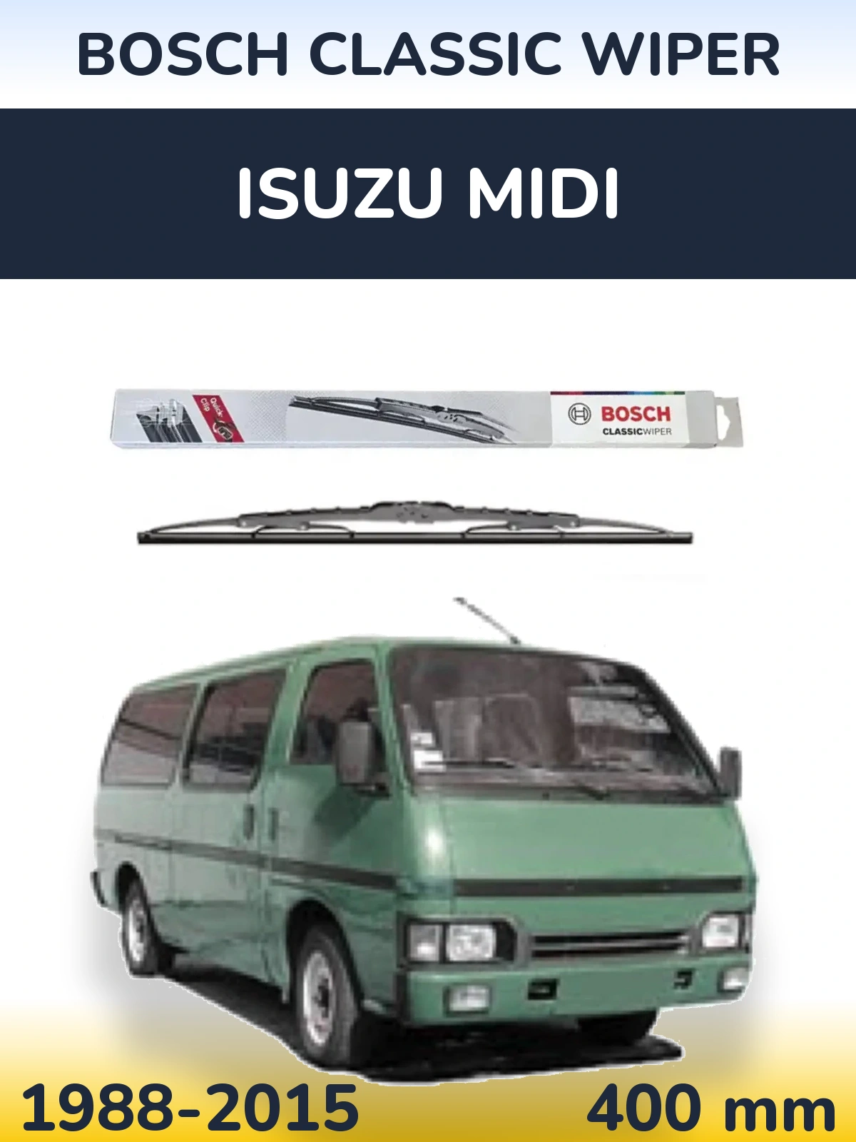Zadní stěrač BOSCH Classic Wiper 400 mm pro Isuzu Midi 1988-2015