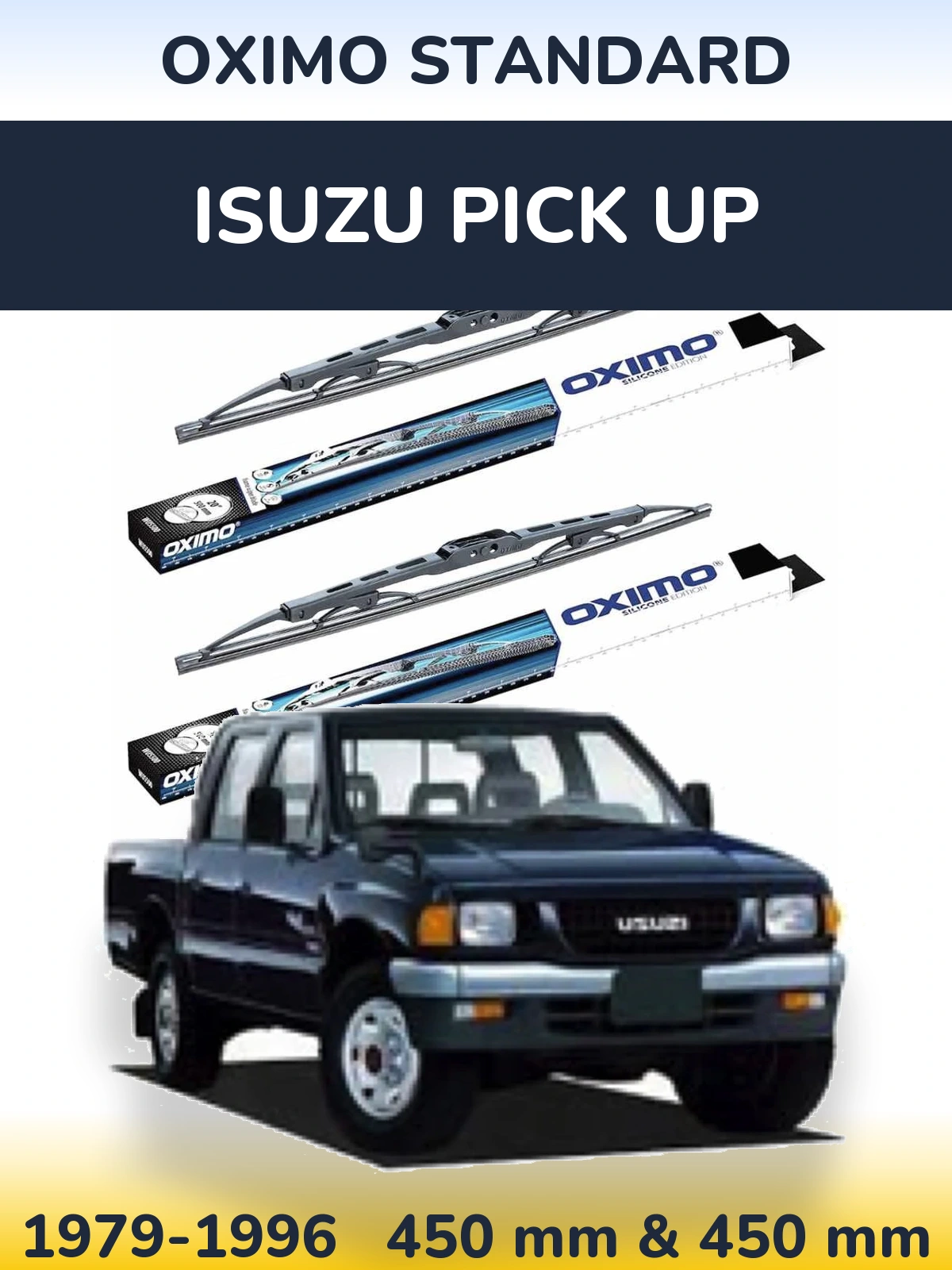 Sada předních stěračů Oximo Standard 450 a 450 mm pro Isuzu Pick Up 1979-1996