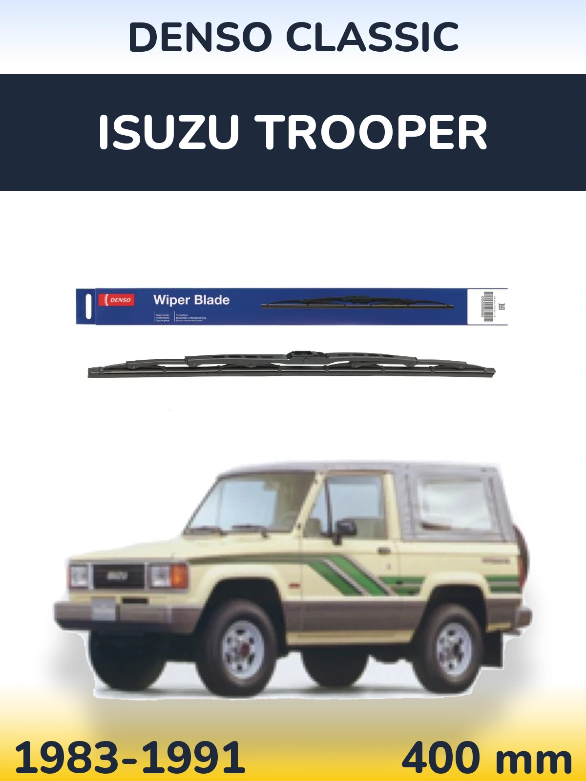Zadní stěrač Denso Classic 400 mm pro Isuzu Trooper 1983-1991