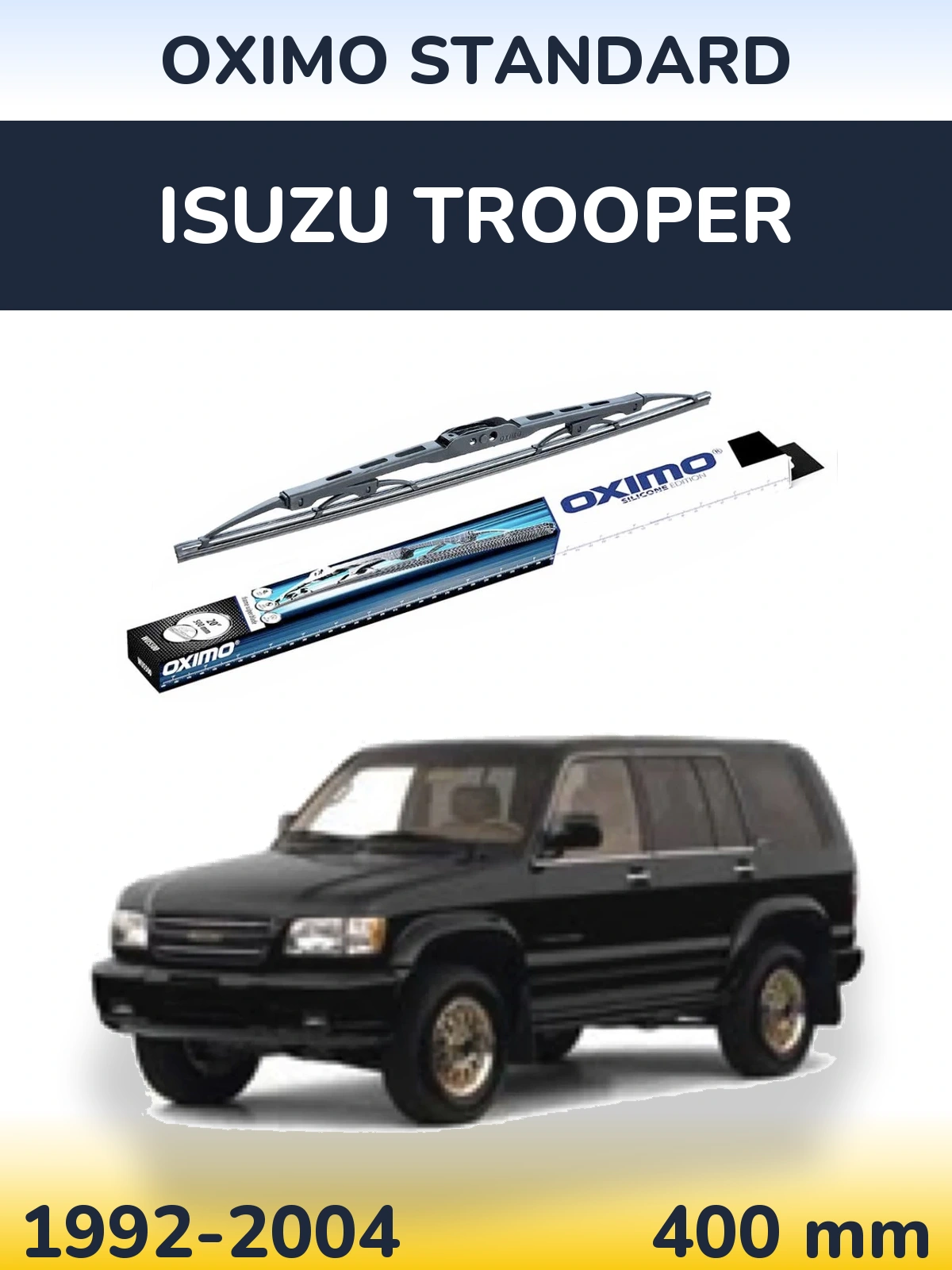 Zadní stěrač Oximo Standard 400 mm pro Isuzu Trooper 1992-2004