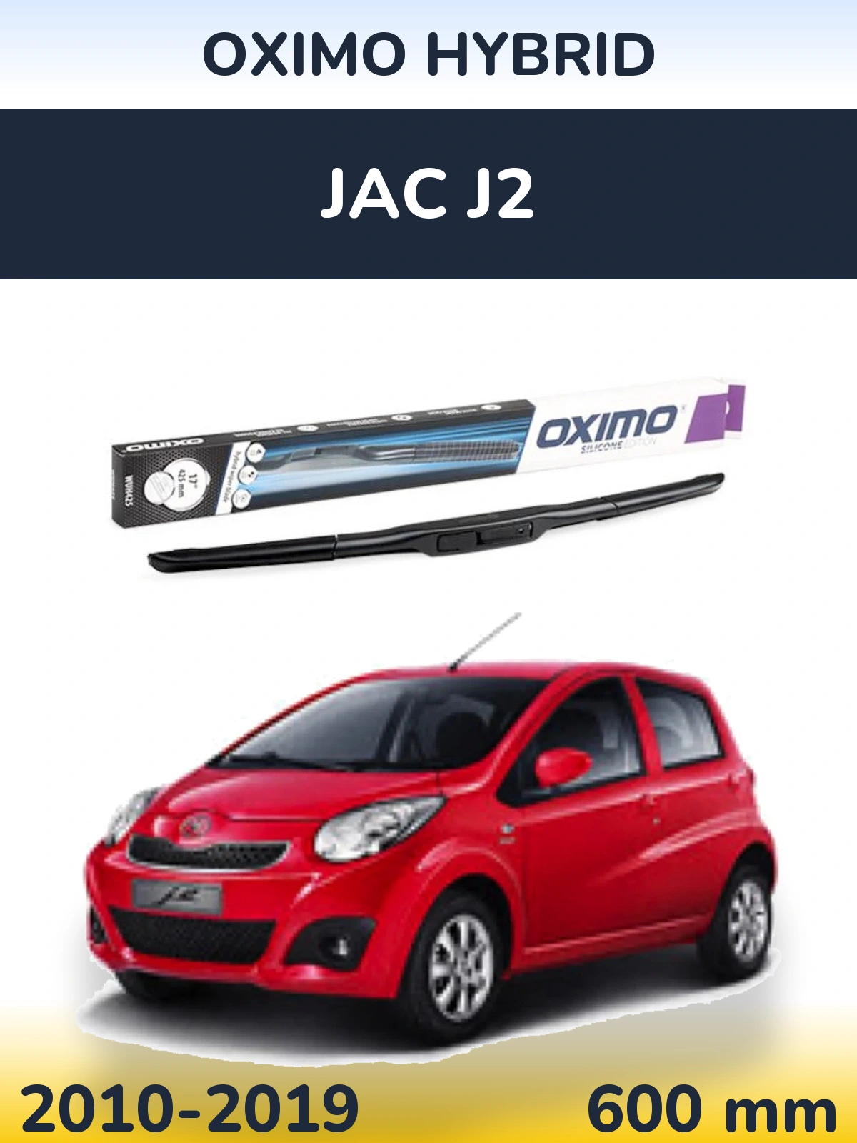 Přední stěrač Oximo Hybrid 600 mm pro JAC J2 2010-2019