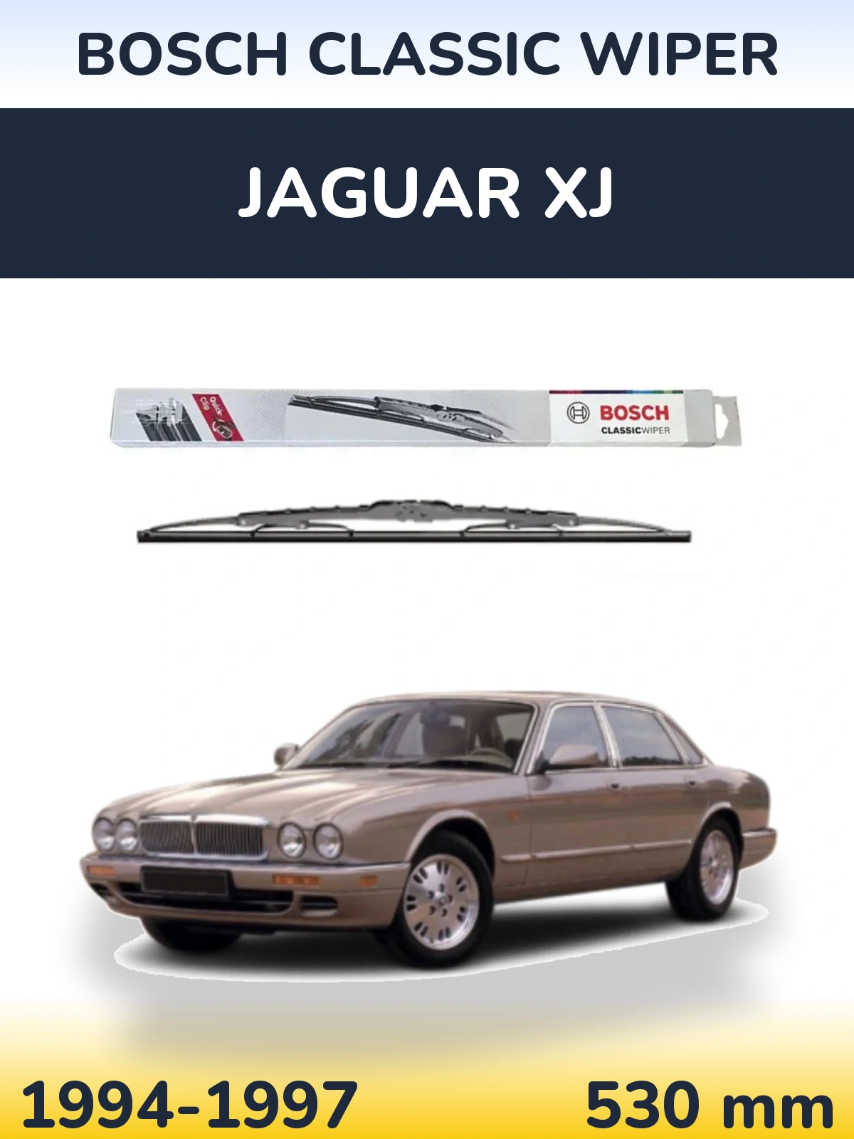 Přední stěrač BOSCH Classic Wiper 530 mm pro Jaguar XJ 1994-1997