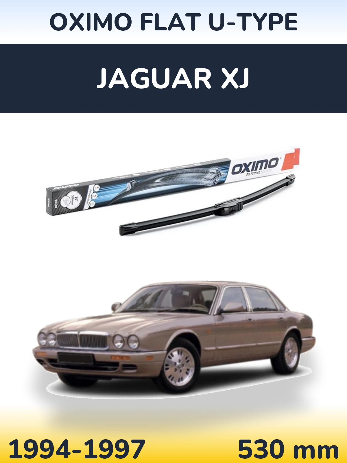 Přední stěrač Oximo Flat U-type 530 mm pro Jaguar XJ 1994-1997