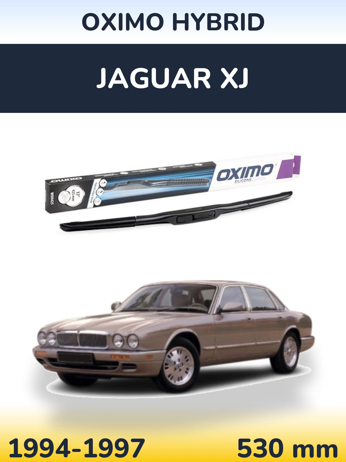 Přední stěrač Oximo Hybrid 530 mm pro Jaguar XJ 1994-1997