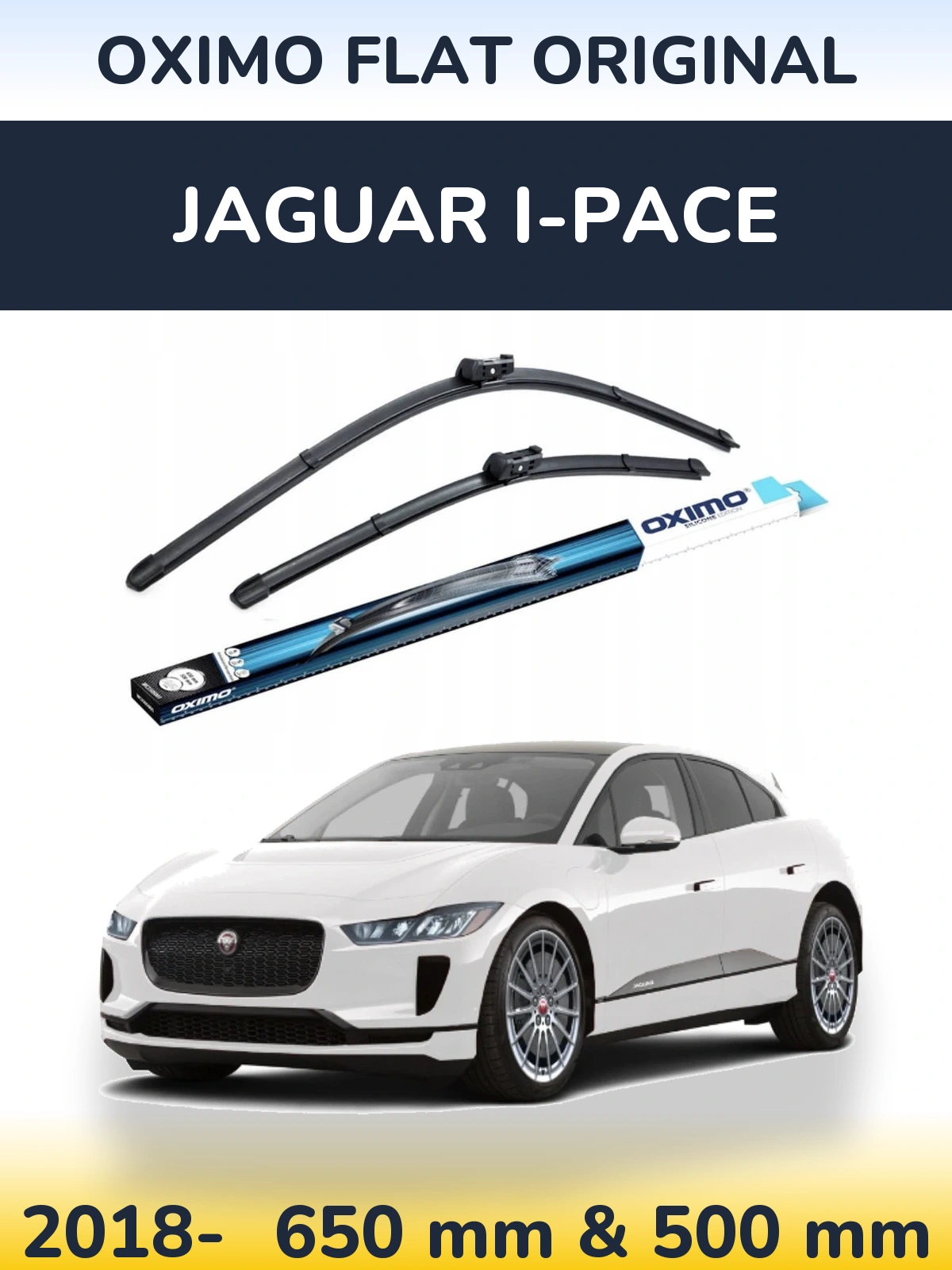 Комплект передніх щіток Oximo Flat Original 650 & 500 мм для Jaguar I-Pace 2018-2026