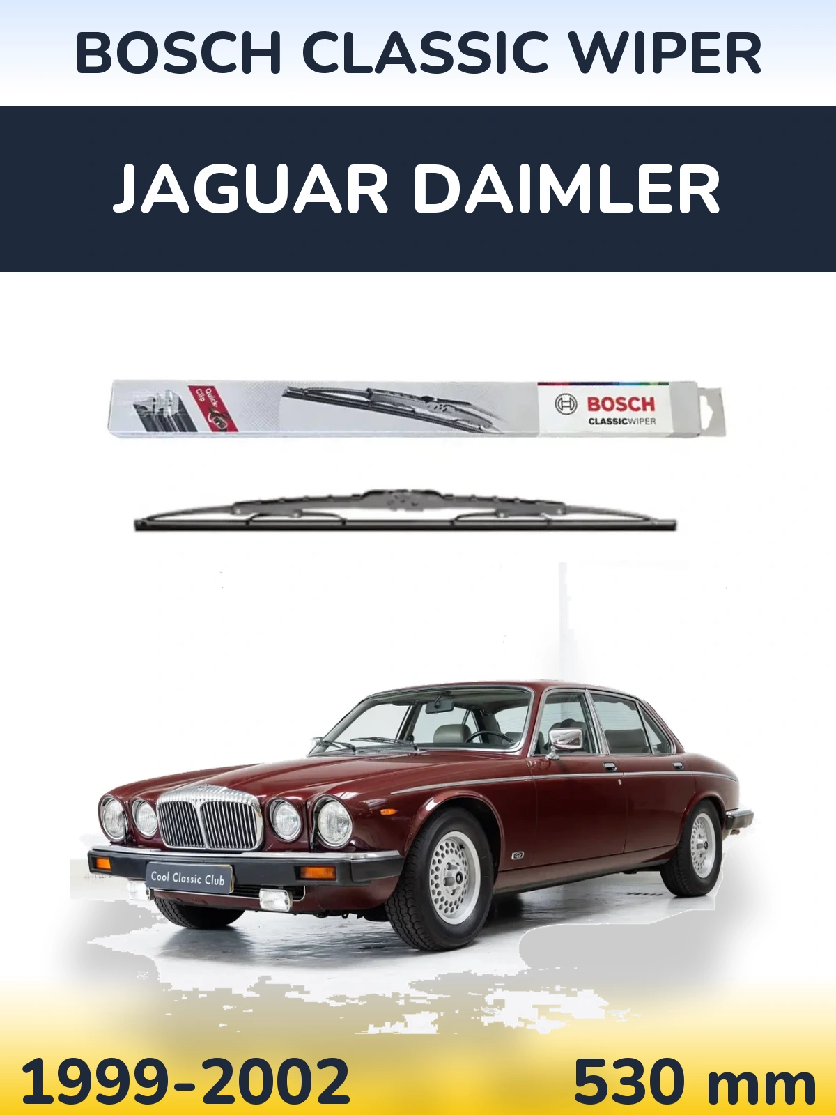 Přední stěrač BOSCH Classic Wiper 530 mm pro Jaguar Daimler 1999-2002