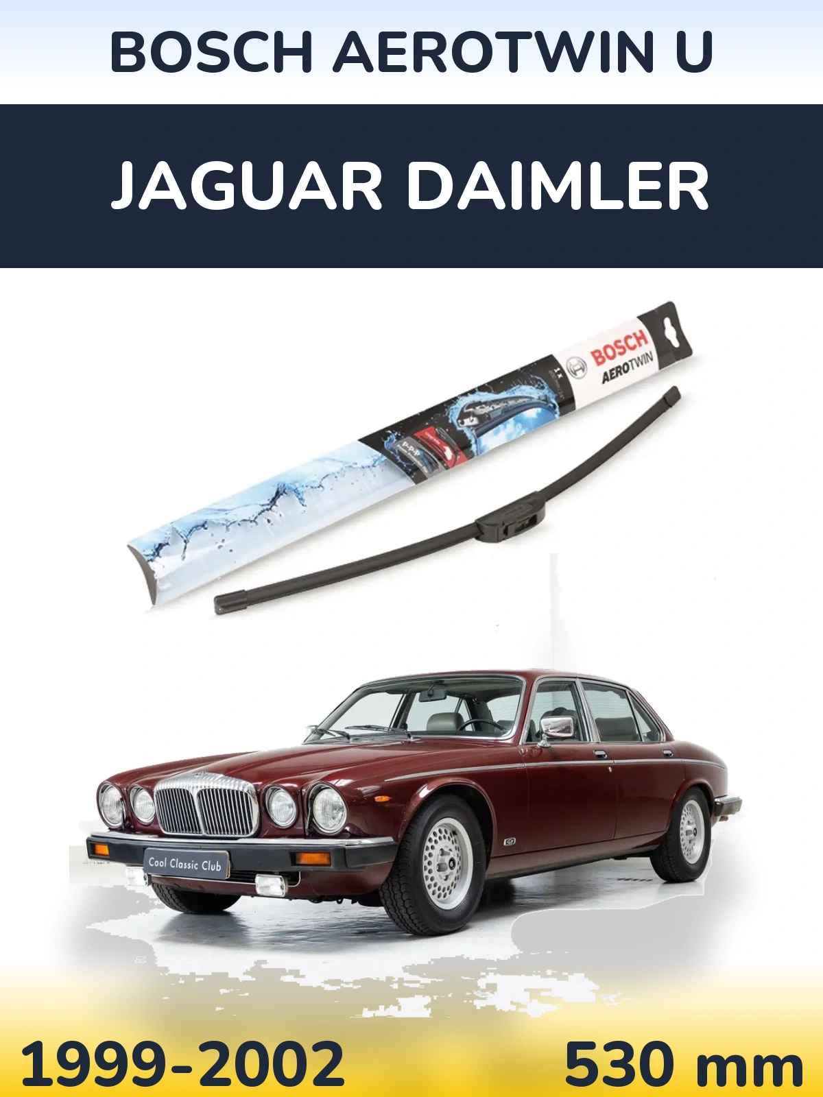 Přední stěrač BOSCH AeroTwin U 530 mm pro Jaguar Daimler 1999-2002