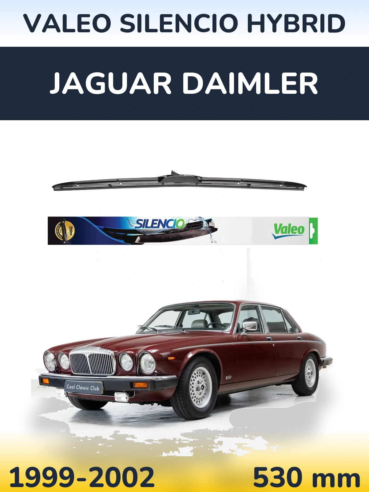 Přední stěrač Valeo Silencio Hybrid 530 mm pro Jaguar Daimler 1999-2002