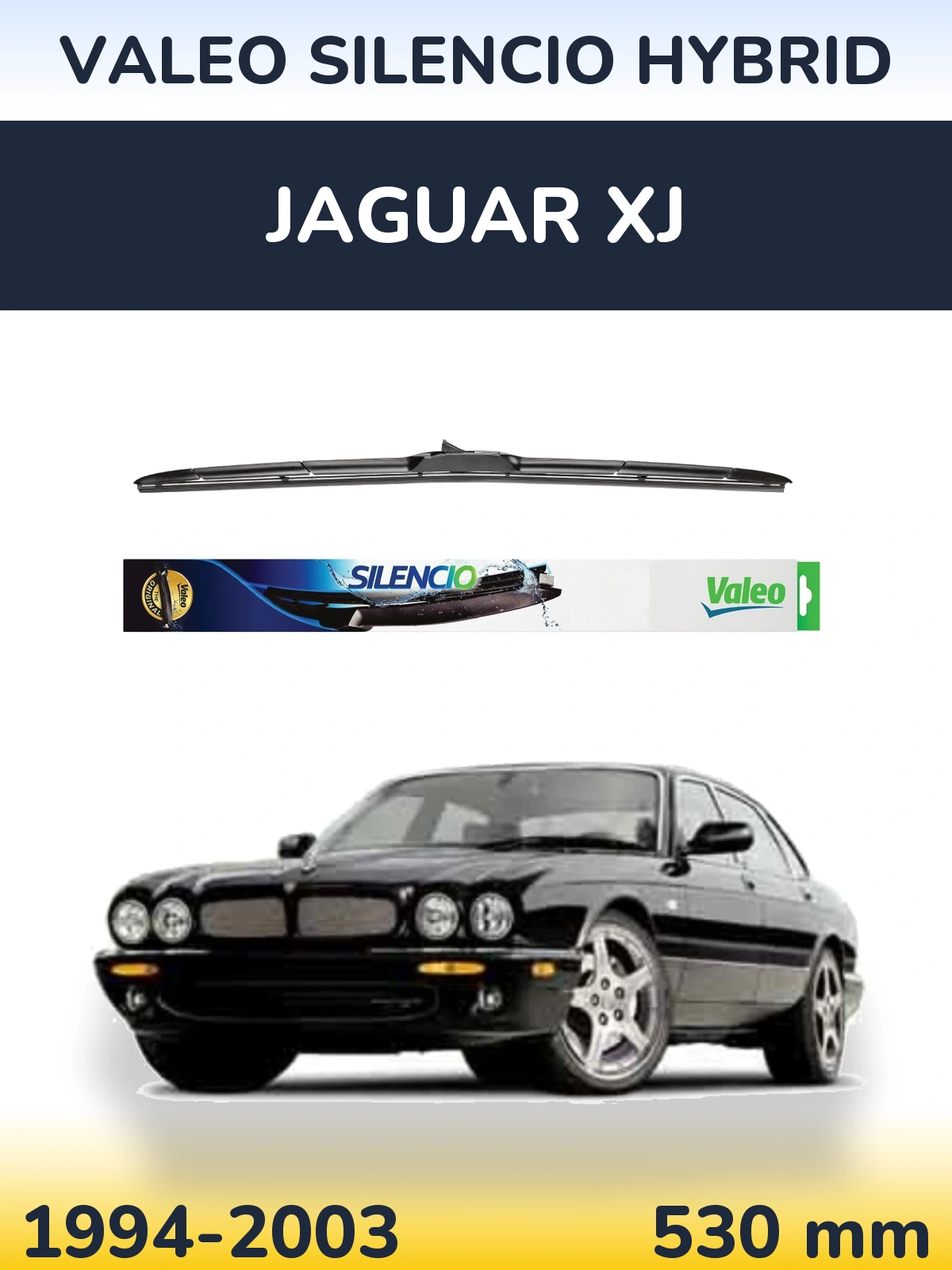 Přední stěrač Valeo Silencio Hybrid 530 mm pro Jaguar XJ 1994-2003