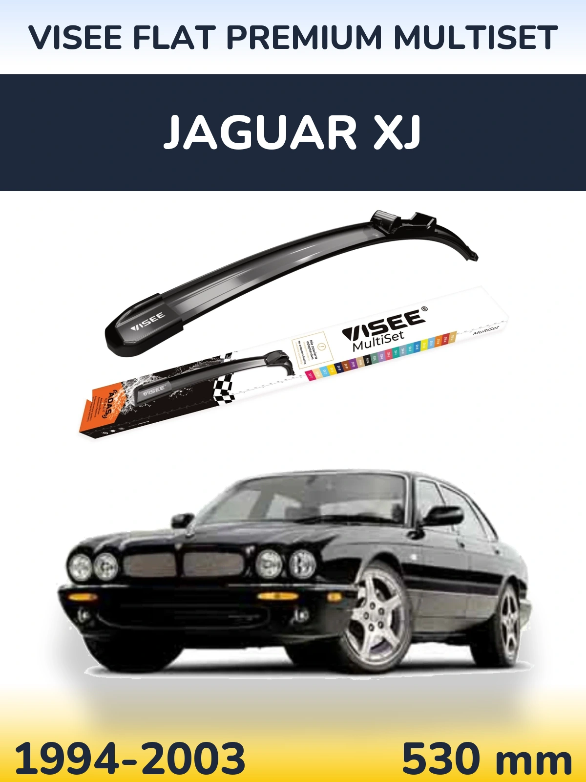 Передня щітка VISEE FLAT PREMIUM MultiSet 530 мм для Jaguar XJ 1994-2003