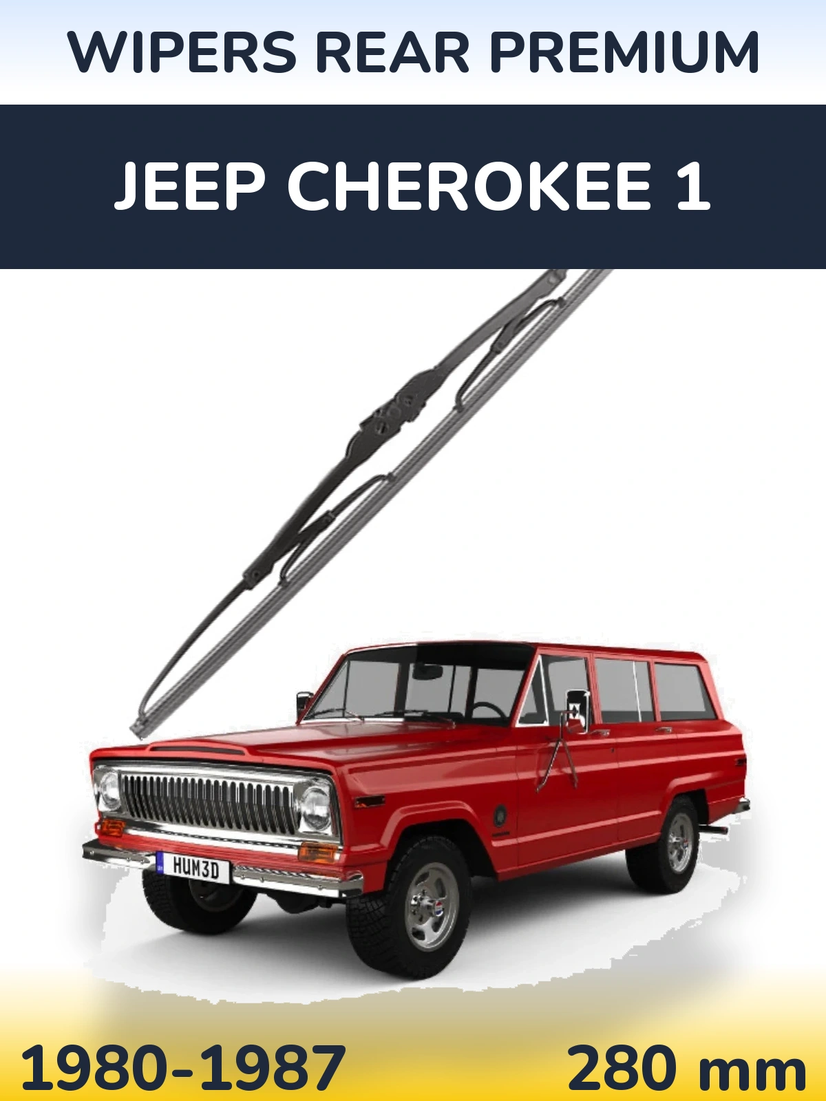 Zadní stěrač WIPERS REAR PREMIUM 280 mm pro Jeep Cherokee 1 1980-1987