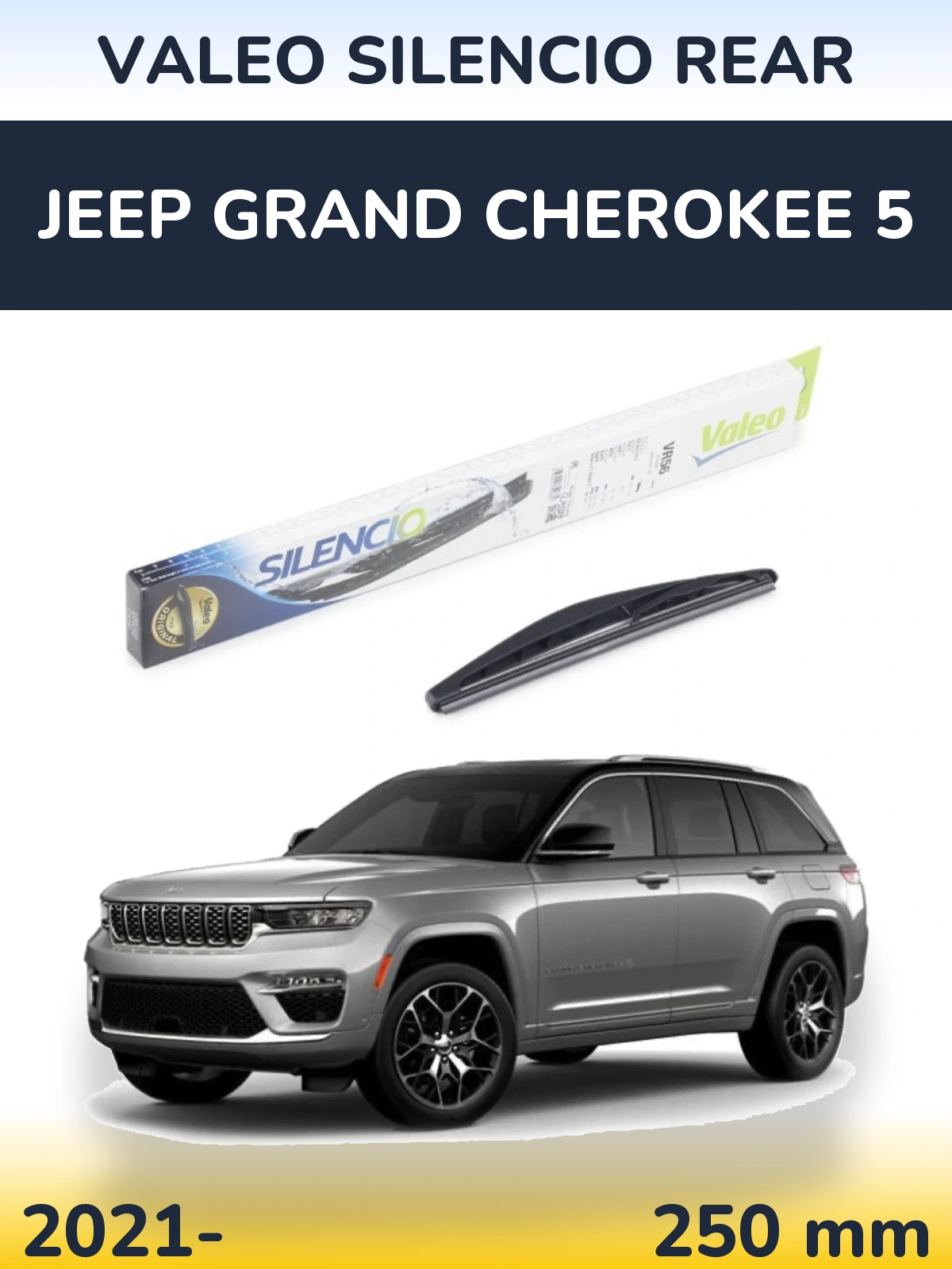 Zadní stěrač Valeo Silencio Rear 240 mm pro Jeep Grand Cherokee 5 2021-2026