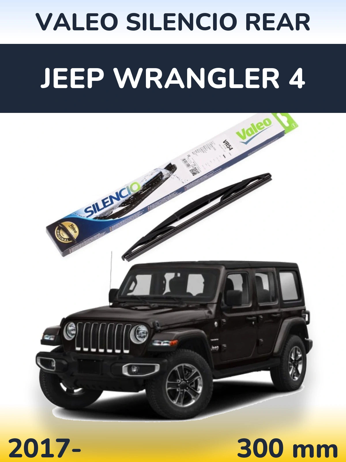 Zadní stěrač Valeo Silencio Rear 300 mm pro Jeep Wrangler 4 2017-2026