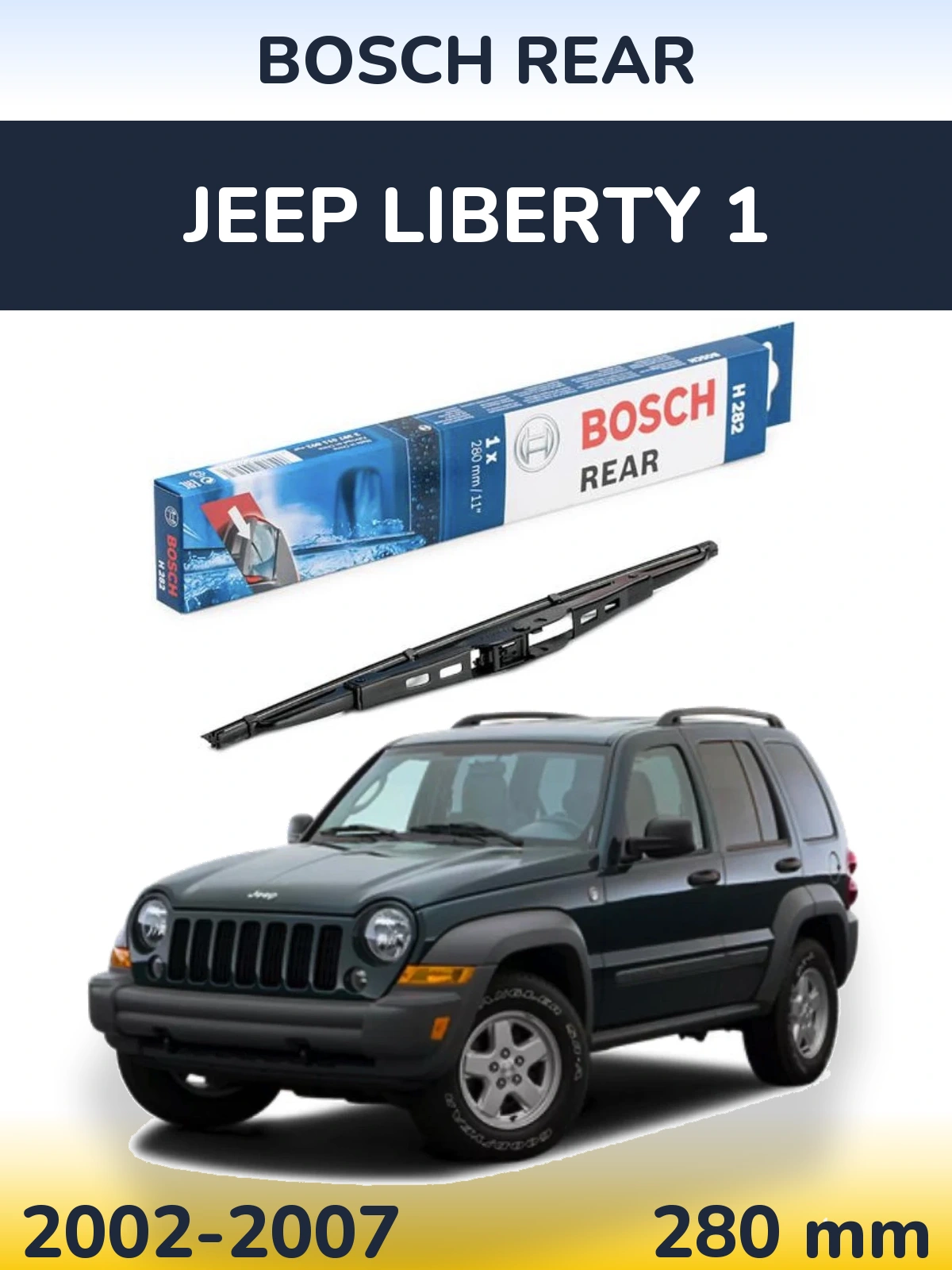 Zadní stěrač BOSCH Rear 280 mm pro Jeep Liberty 1 2002-2007