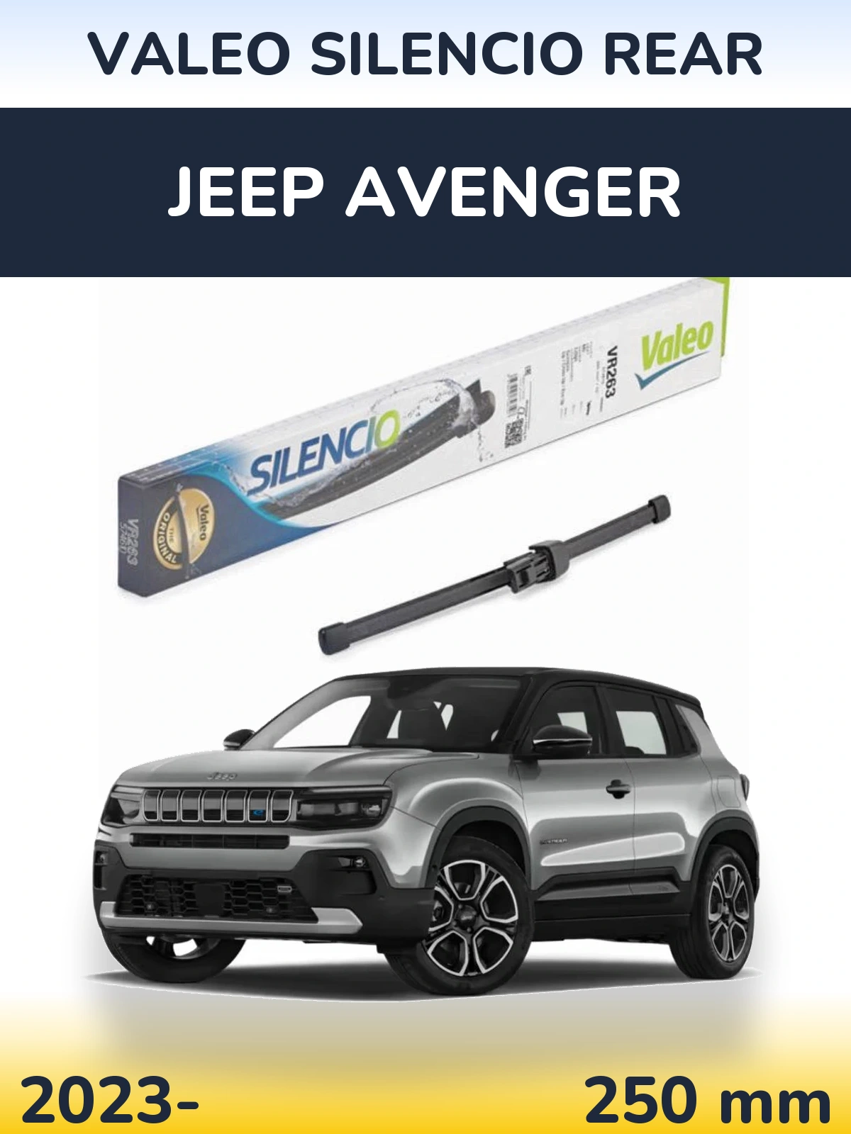 Zadní stěrač Valeo Silencio Rear 250 mm pro Jeep Avenger 2023-2026