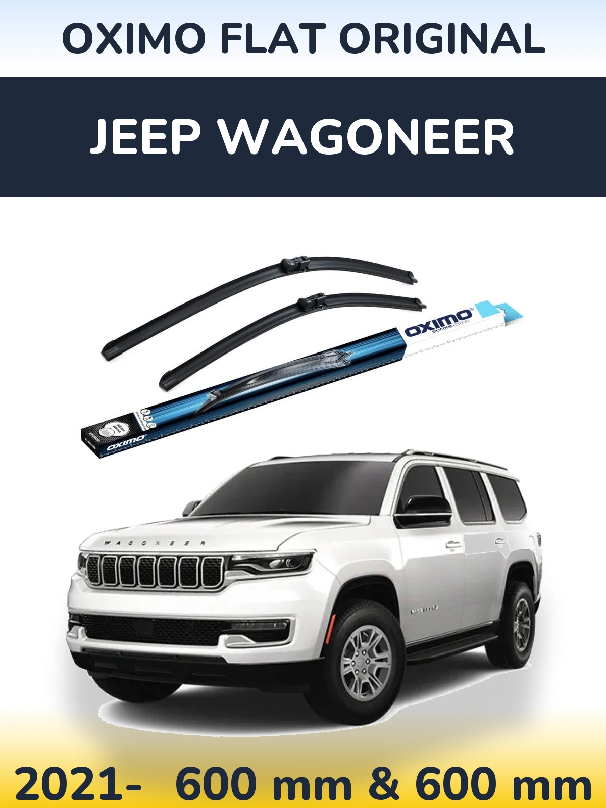 Sada předních stěračů Oximo Flat Original 600 a 600 mm pro Jeep Wagoneer 2021-2026