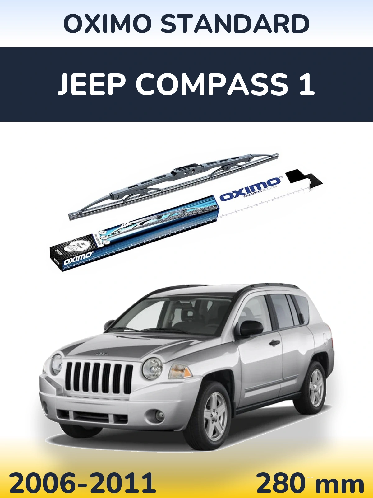 Zadní stěrač Oximo Standard 275 mm pro Jeep Compass 1 2006-2011