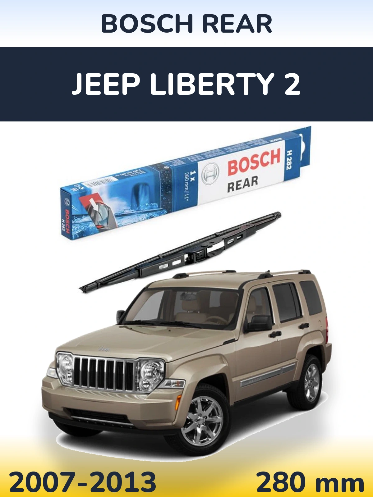 Zadní stěrač BOSCH Rear 280 mm pro Jeep Liberty 2 2007-2013