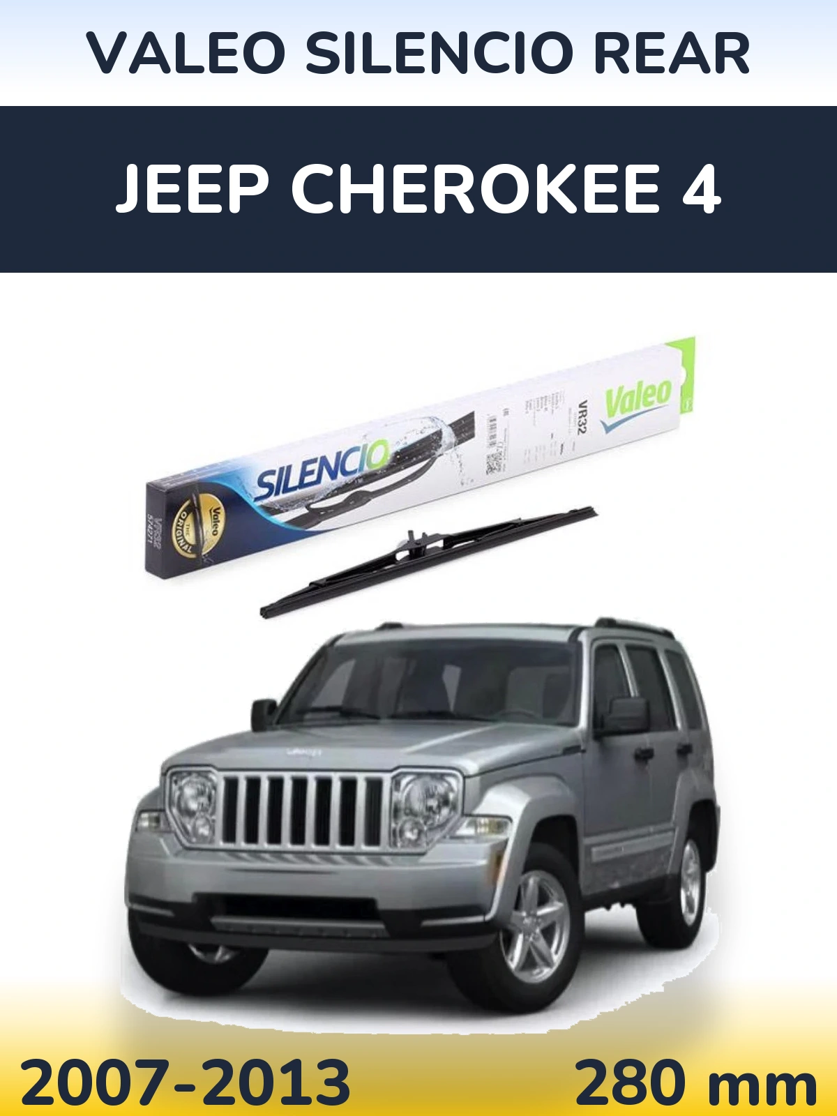 Zadní stěrač Valeo Silencio Rear 280 mm pro Jeep Cherokee 4 2007-2013