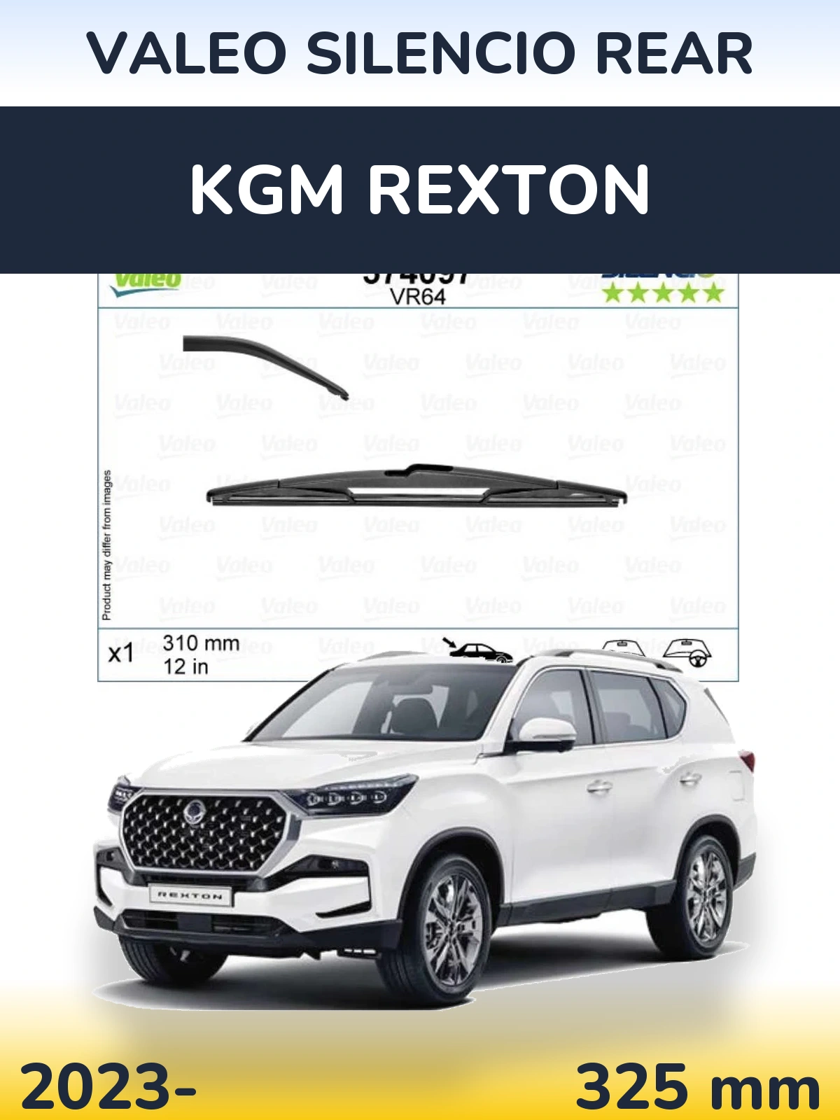 Zadní stěrač Valeo Silencio Rear 310 mm pro KGM Rexton 2023-2026