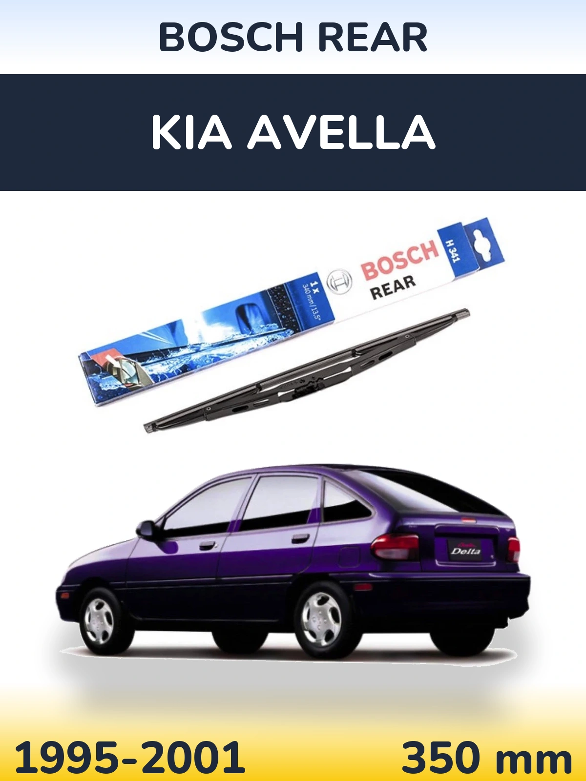 Zadní stěrač BOSCH Rear 340 mm pro KIA Avella 1995-2001