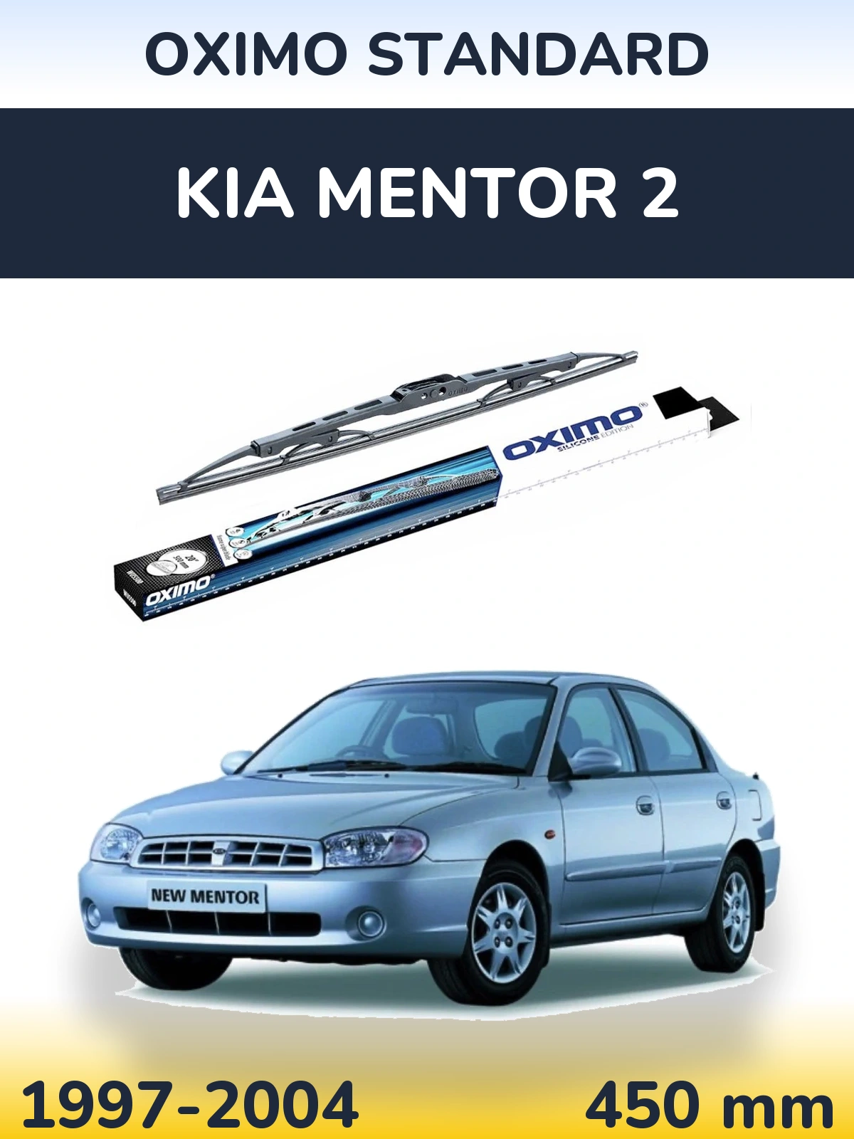 Zadní stěrač Oximo Standard 450 mm pro KIA Mentor 2 1997-2004