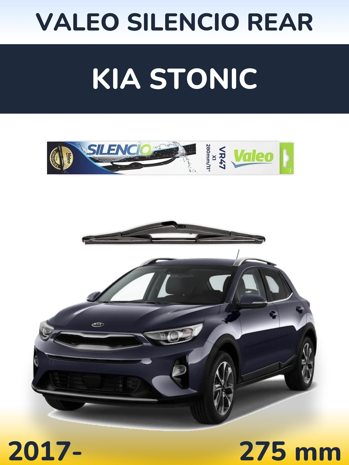 Zadní stěrač Valeo Silencio Rear 280 mm pro KIA Stonic 2017-2026