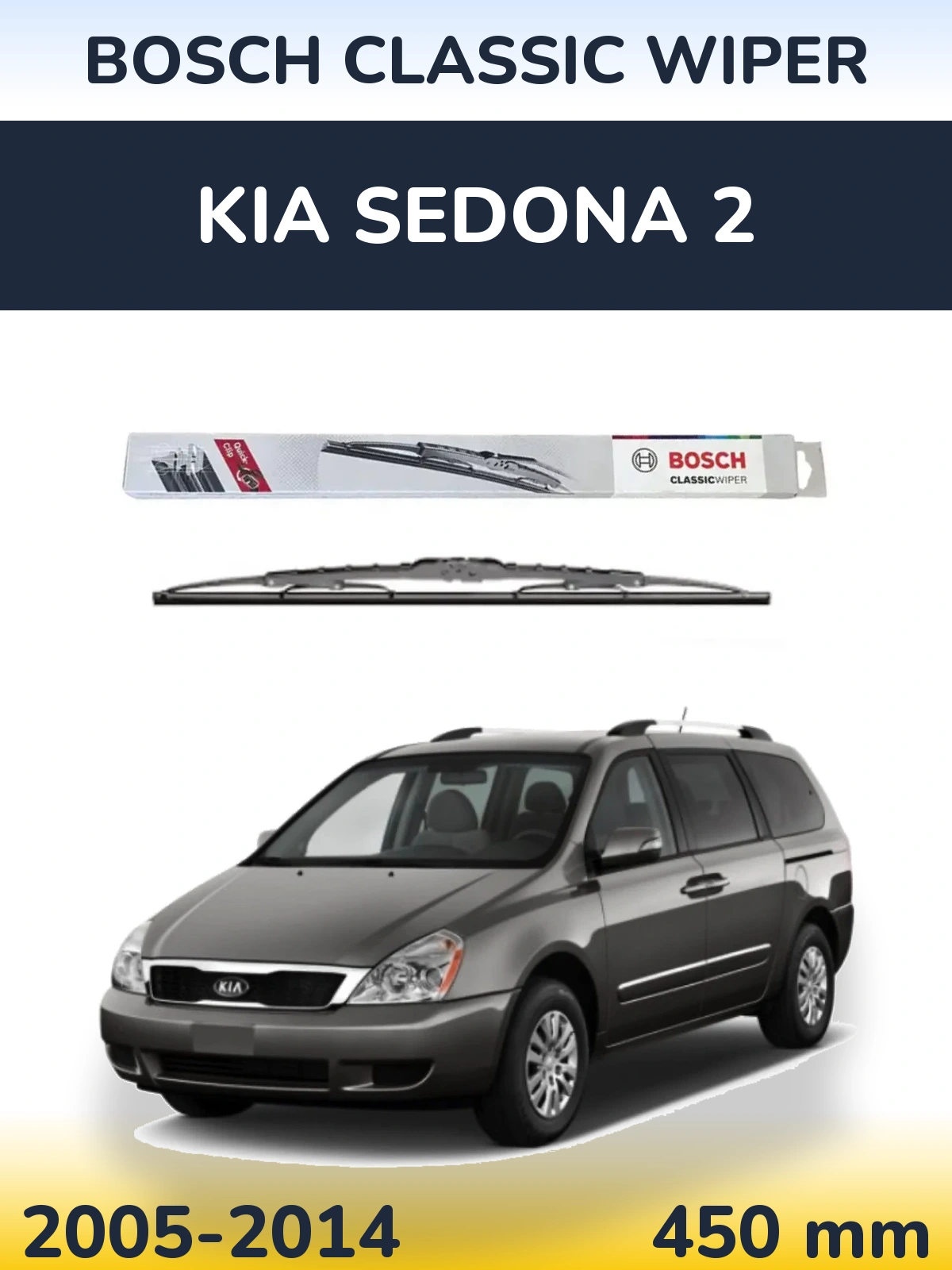 Zadní stěrač BOSCH Classic Wiper 450 mm pro KIA Sedona 2 2005-2014