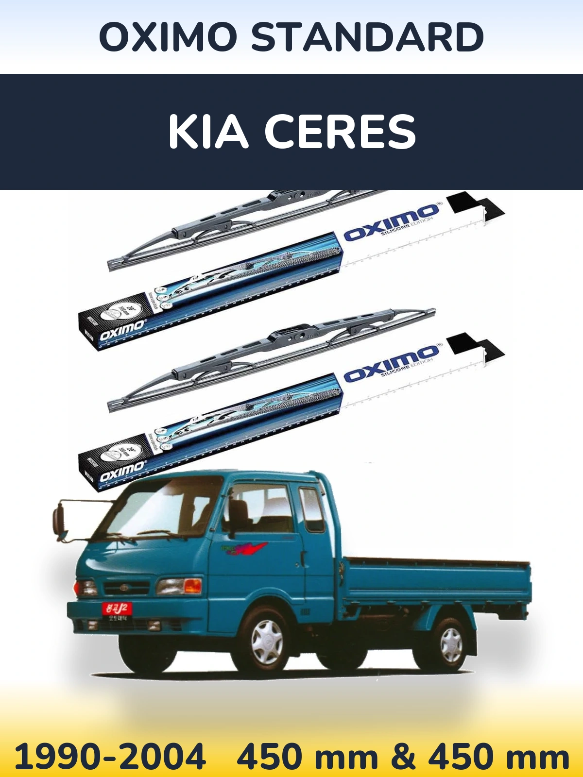 Sada předních stěračů Oximo Standard 450 a 450 mm pro KIA Ceres 1990-2004