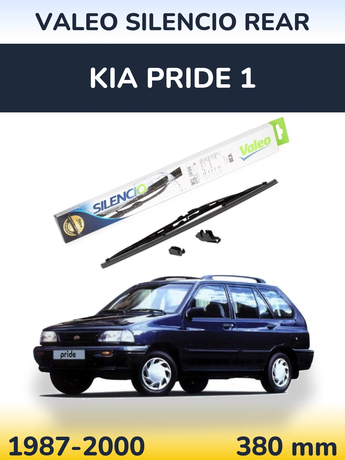 Zadní stěrač Valeo Silencio Rear 380 mm pro KIA Pride 1 1987-2000