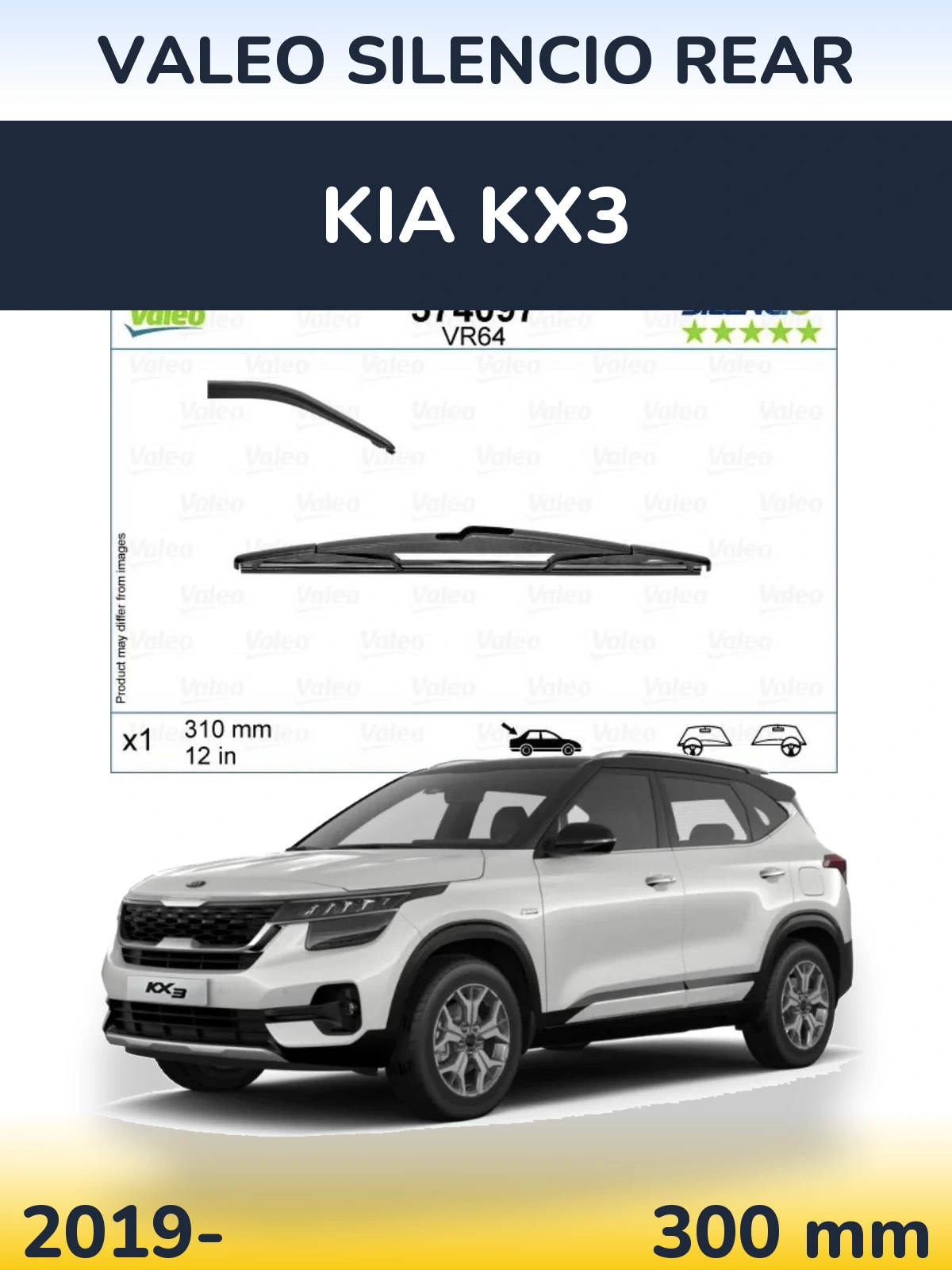 Zadní stěrač Valeo Silencio Rear 310 mm pro KIA KX3 2019-2026