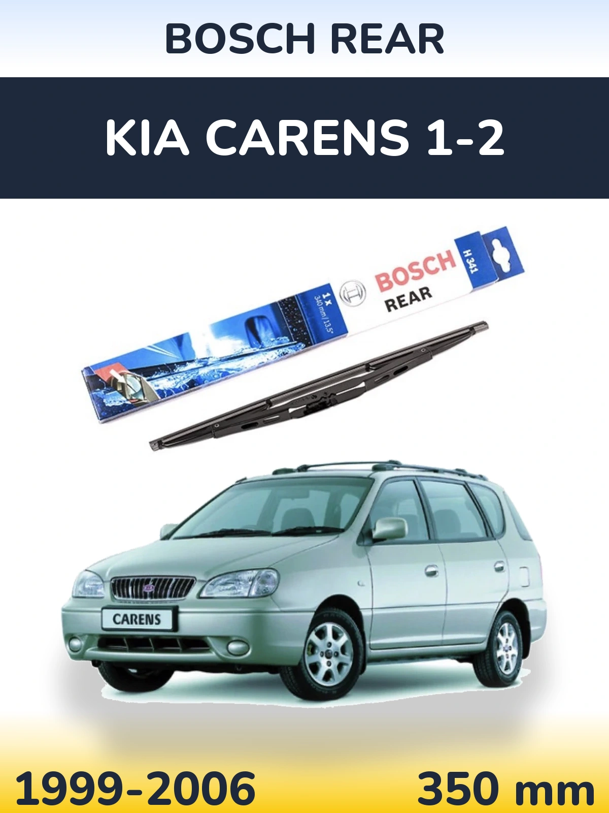Zadní stěrač BOSCH Rear 340 mm pro KIA Carens 1-2 1999-2006
