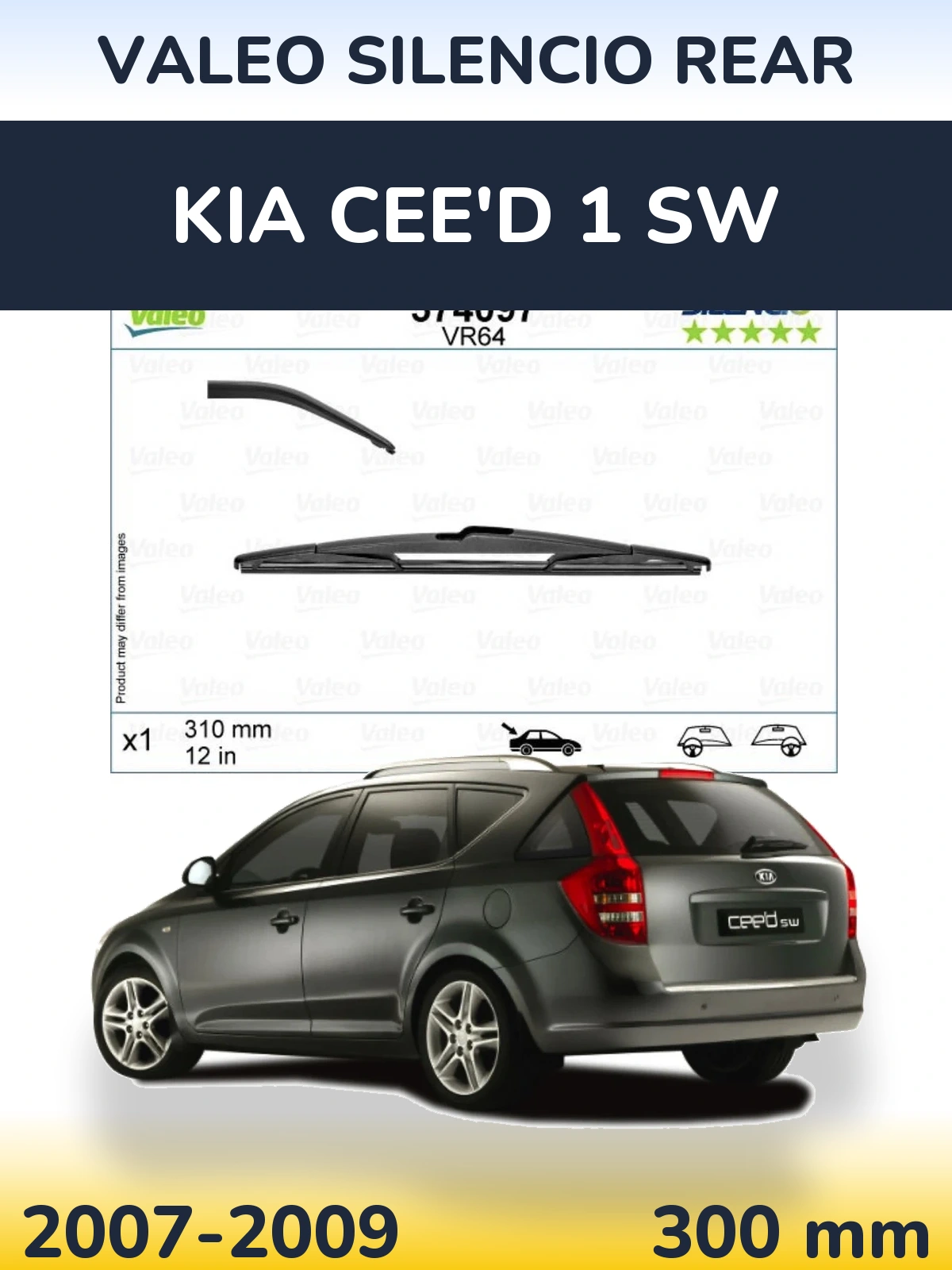 Zadní stěrač Valeo Silencio Rear 310 mm pro KIA Cee'd 1 SW 2007-2009