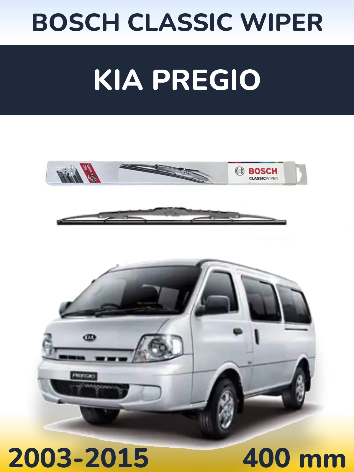 Zadní stěrač BOSCH Classic Wiper 400 mm pro KIA Pregio 2003-2015