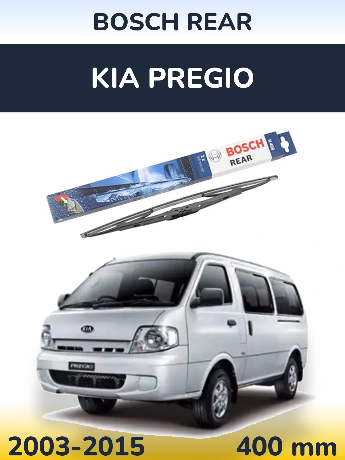 Zadní stěrač BOSCH Rear 400 mm pro KIA Pregio 2003-2015