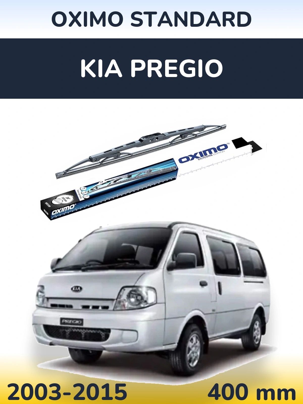 Zadní stěrač Oximo Standard 400 mm pro KIA Pregio 2003-2015