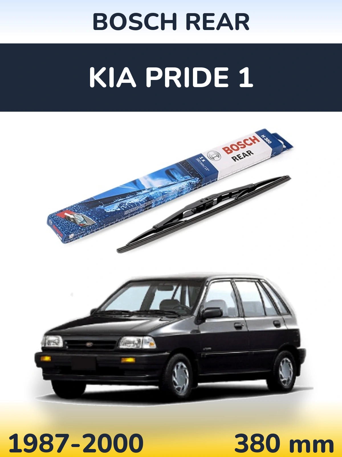 Zadní stěrač BOSCH Rear 380 mm pro KIA Pride 1 1987-2000